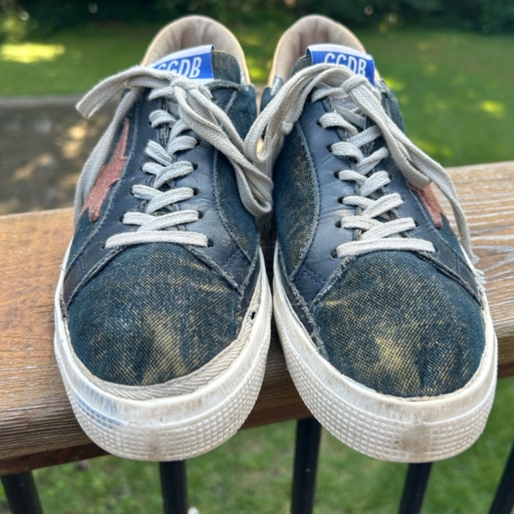 Golden Goose Women’s Sneakers - Blue and Tan